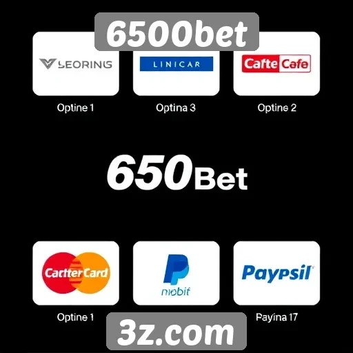 Opções de pagamento disponíveis na 6500bet