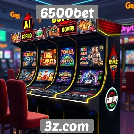 Variedade de jogos disponíveis na 6500bet